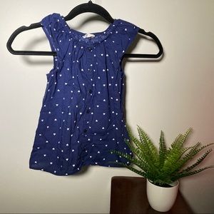 🪴3/$15 H&M button tunic navy blue with hearts